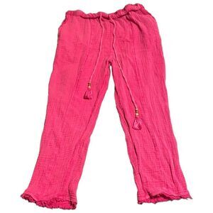 Anthropologie 100% cotton pink pants